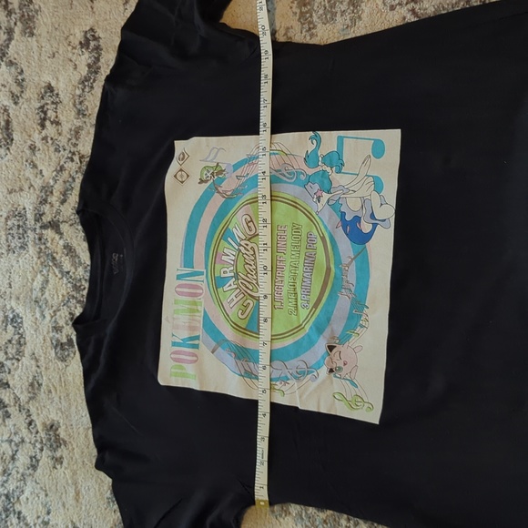 Pokemon tee shirt black Charming Chants Jigglypuff Meloetta Primarina size M - Picture 6 of 6